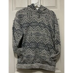 Original Deluxe Supply Hoodie M Aztec Unisex Blues Grays Knit